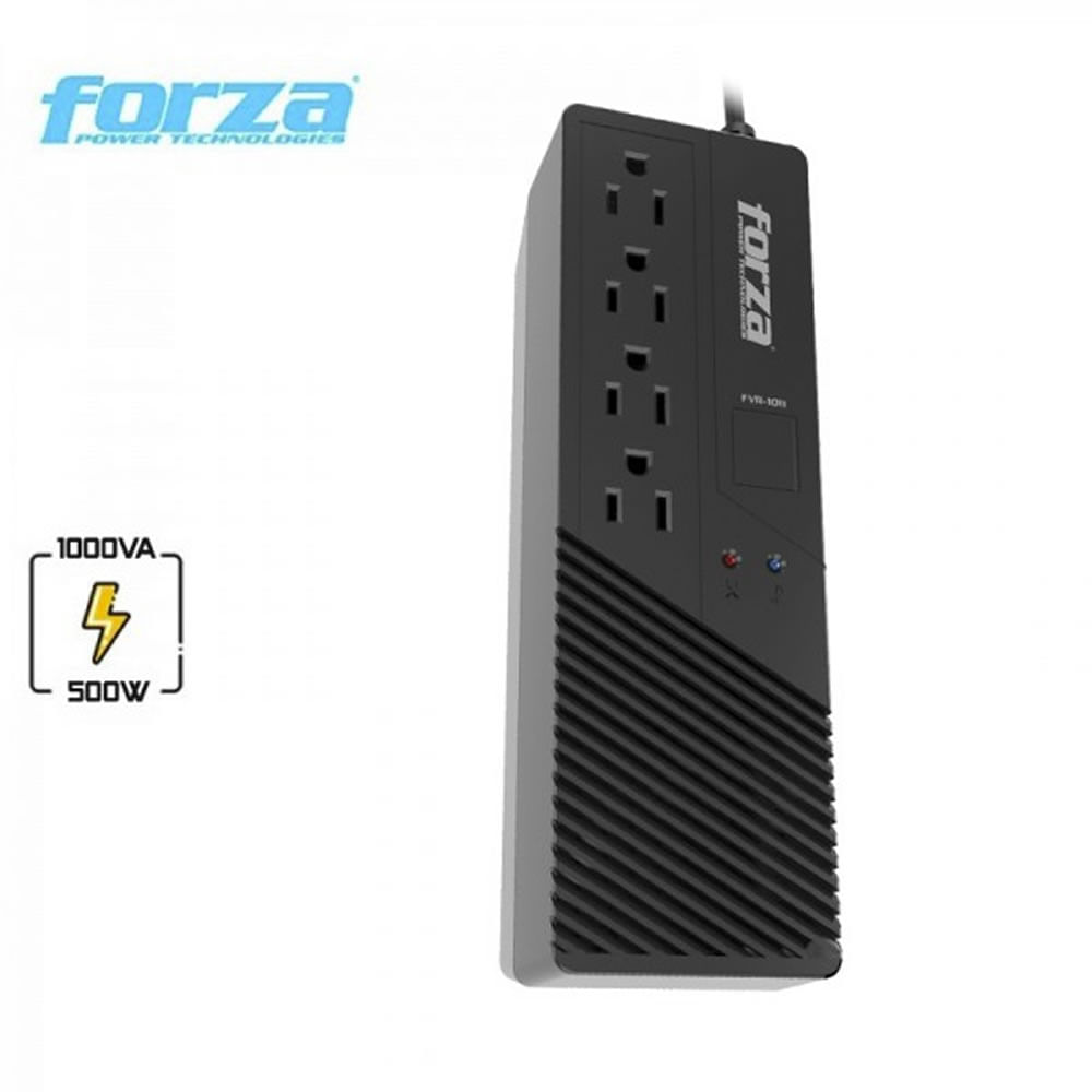 Estabilizador Forza 4 Tomas FVR-1012 Voltaje 1000VA / 500W 220v