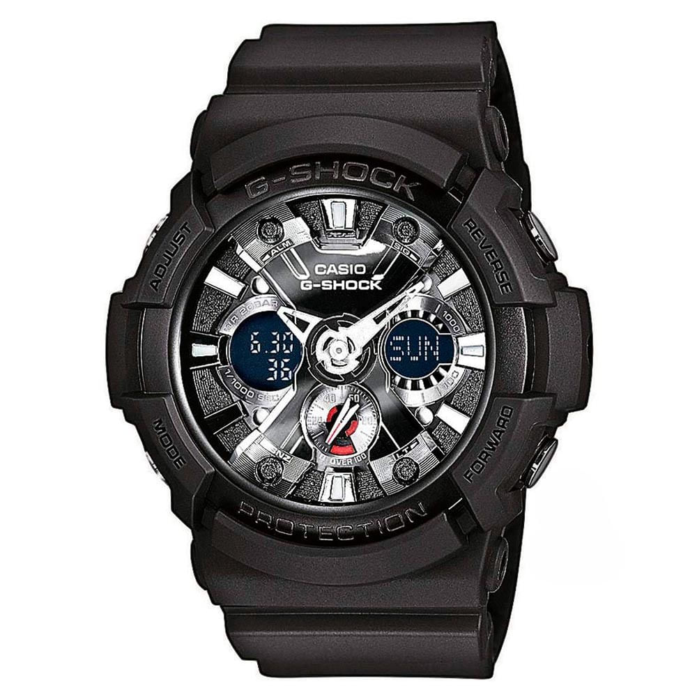 Reloj Casio G-Shock GA201-1A Digital Analógico Luz Led Resina Negro