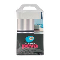 Cortina de Baño con Aros Pitukasa 180x180cm Peva Rayas Azules