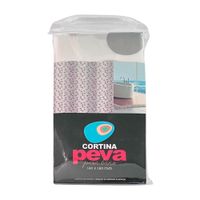 Cortina de Baño con Aros Pitukasa 180x180cm Peva Círculos Plata/Dorado
