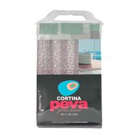 Cortina de Baño con Aros Pitukasa 180x180cm Peva Pepelma Gris