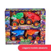Autos Teamsterz Beast Machines Monster Jaws Fricción Pack X4