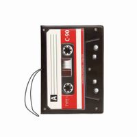 Porta Pasaporte Retro Casete Cool Bags Negro