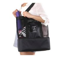 Bolso De Playa Negro Con Zona Cooler Cool Bags Negro