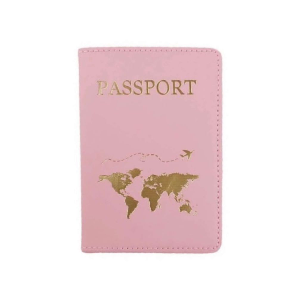 Porta Pasaporte Mapa Cool Bags Rosado