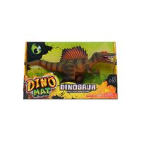 Dinosaurio Dinomat Marron Con Luz Y Sonido