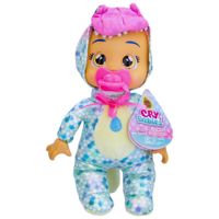 Muñeca Cry Babies Tiny Cuddles Dinos Chupon Fucsia