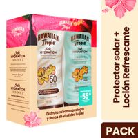 Pack Hawaiian Tropic Protector Solar Silk Hydration Fps50 180Ml + Loción Refrescante Silk Hydration Airsoft 180Ml