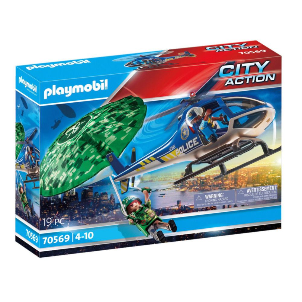 Set De Juego Playmobil City Action Persecucion En Paracaidas