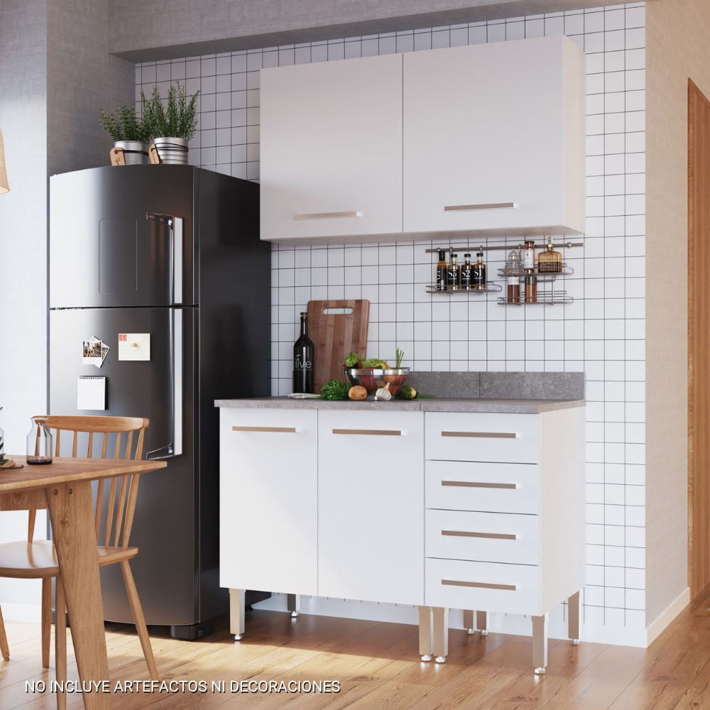 Mueble de Cocina Modular Orange 120cm Blanco