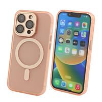 Case para iPhone 14 Pro Max con Magsafe para carga inalámbrica, rosado