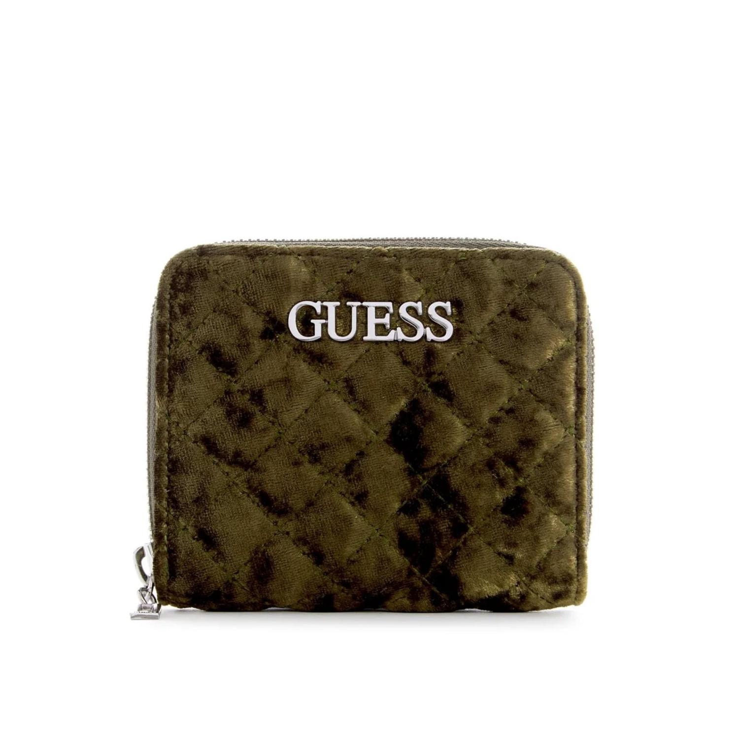 Billetera para Mujer Guess Hoboken de Terciopelo Zip Around