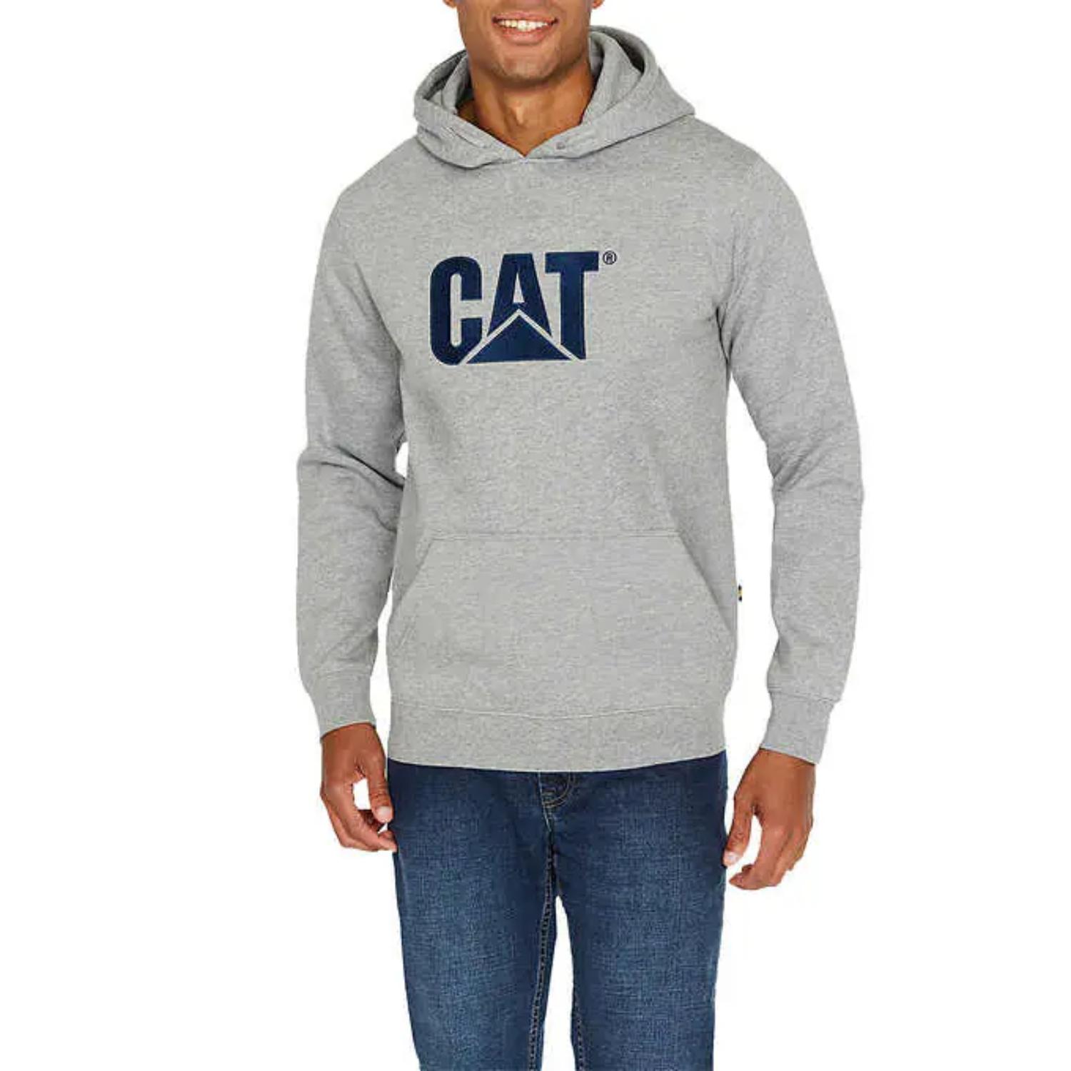 Polera con Capucha Cat Adulto Hombre - Plomo - Talla S