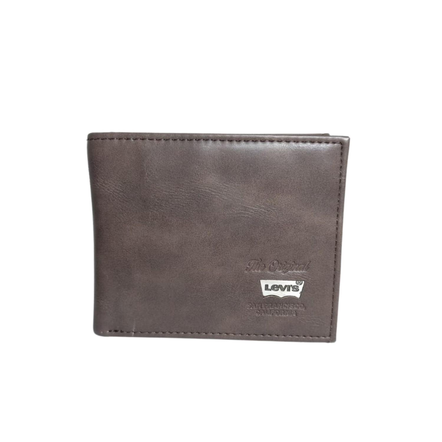 Billetera Bifold Cuero Revestido Levis Hombre - Marrón
