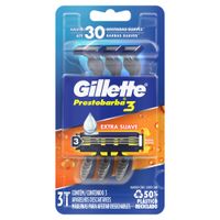 Máquina Desechable GILLETTE Prestobarba3 Paquete 3un