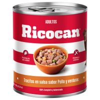Comida para Perros RICOCAN Adulto Todas las Razas Pollo y Verduras Lata 290g