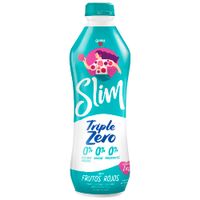 Yogurt GLORIA Slim Triple Zero Sabor a Frutos Rojos Botella 1Kg