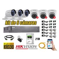 Kit 6 Cámaras de Seguridad Hikvision 03 Camara Audio Incorporado Full HD 1080p