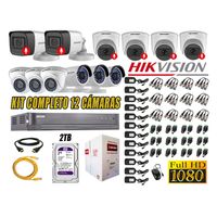 Kit 12 Cámaras de Seguridad Hikvision 06 Camara Audio Incorporado Full HD 2mp
