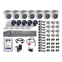 Kit 12 Cámaras de Vigilancia Hikvision Hd 720P Disco 1Tb P2p Kit de Micrófono