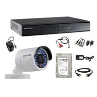 Kit 1 Cámaras de Vigilancia Hikvision Hd 720P 500Gb Kit de Micrófono