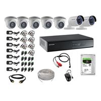 Kit 7 Cámaras de Vigilancia Hikvision Hd 720P 1Tb P2p Kit de Micrófono