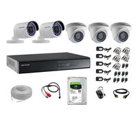 Kit 5 Cámaras de Vigilancia Hikvision Hd 720P Disco 2Tb Kit de Micrófono