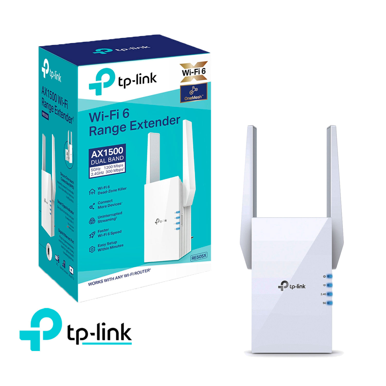 TP-Link RE505X Mesh WiFi 6 Extensor 5 GHz 2,4 GHz AX1500