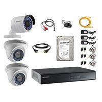 Kit 3 Cámaras de Vigilancia Hikvision Hd 720P 500Gb Kit de Micrófono