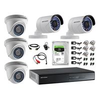 Kit 5 Cámaras de Vigilancia Hikvision Full Hd 1080P 1Tb P2p Kit de Micrófono