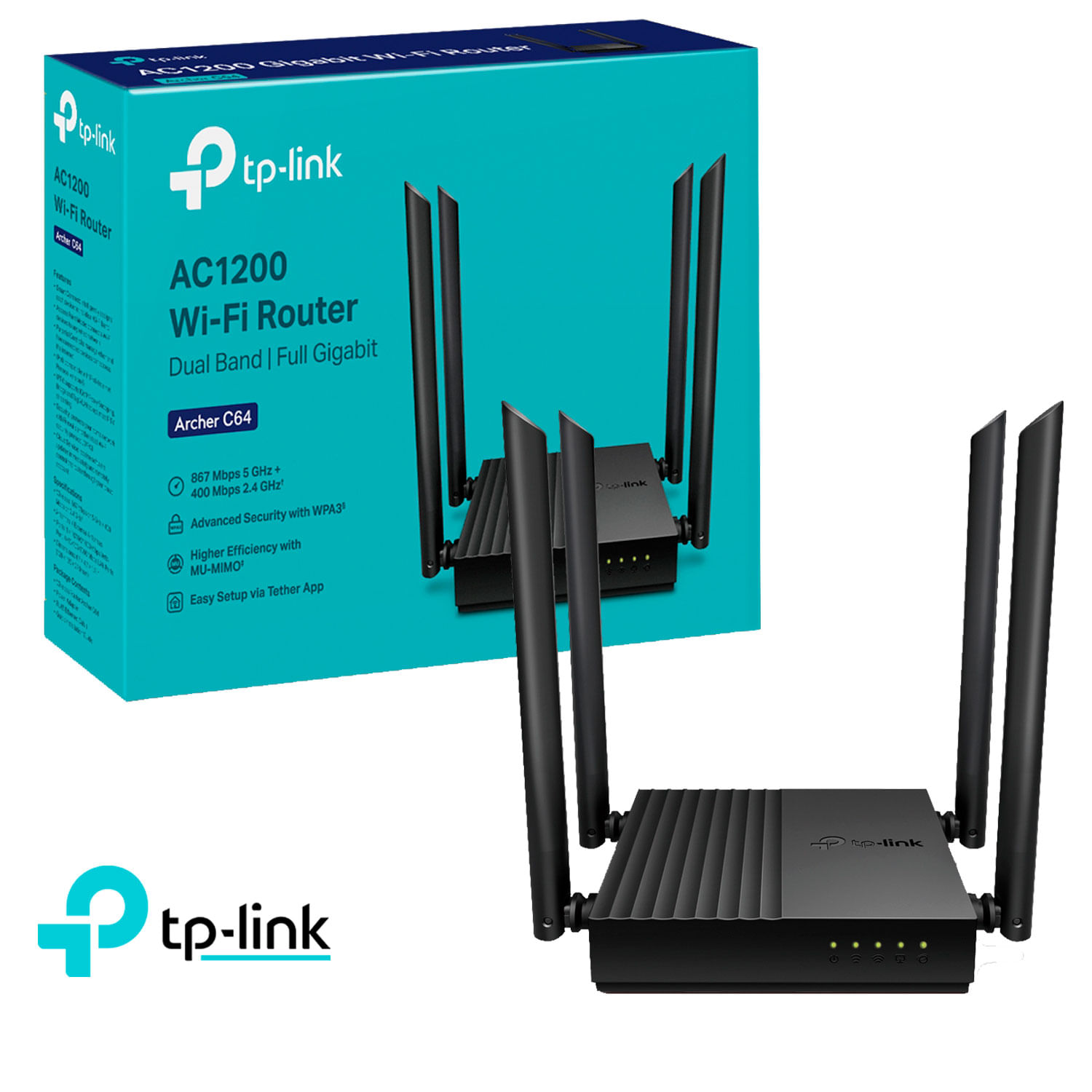Tp-Link Archer C64 Router MU-MIMO 5 GHz 2,4 GHz AC1200