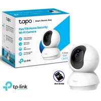Cámara de Seguridad Wi-Fi Tp-Link Tapo C210 360° 3MP 2K + SD 64GB