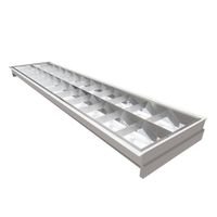 Rejilla empotrable para tubo LED 2x18W con lámpara