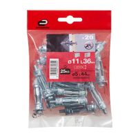 Tornillo + tarugo 11x36mm x 20und