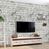 Papel Adhesivo Foam Ladrillo 70x77cm Marmol Decopapel x 4 unidades