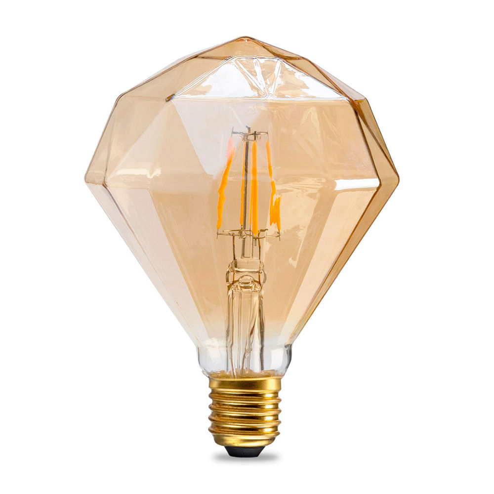 Foco led prisma de filamento 6w 25k Luz Cálida