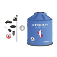 Tanque de agua Pro 1100 litros Azul + Kit de accesorios