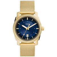 Reloj Fossil Machine FS5794 Fecha Acero Inoxidable Dorado Azul