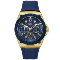 Reloj Guess Legacy U1049G9 Multifuncional Acero Inoxidable Dorado Correa de Silicona Azul