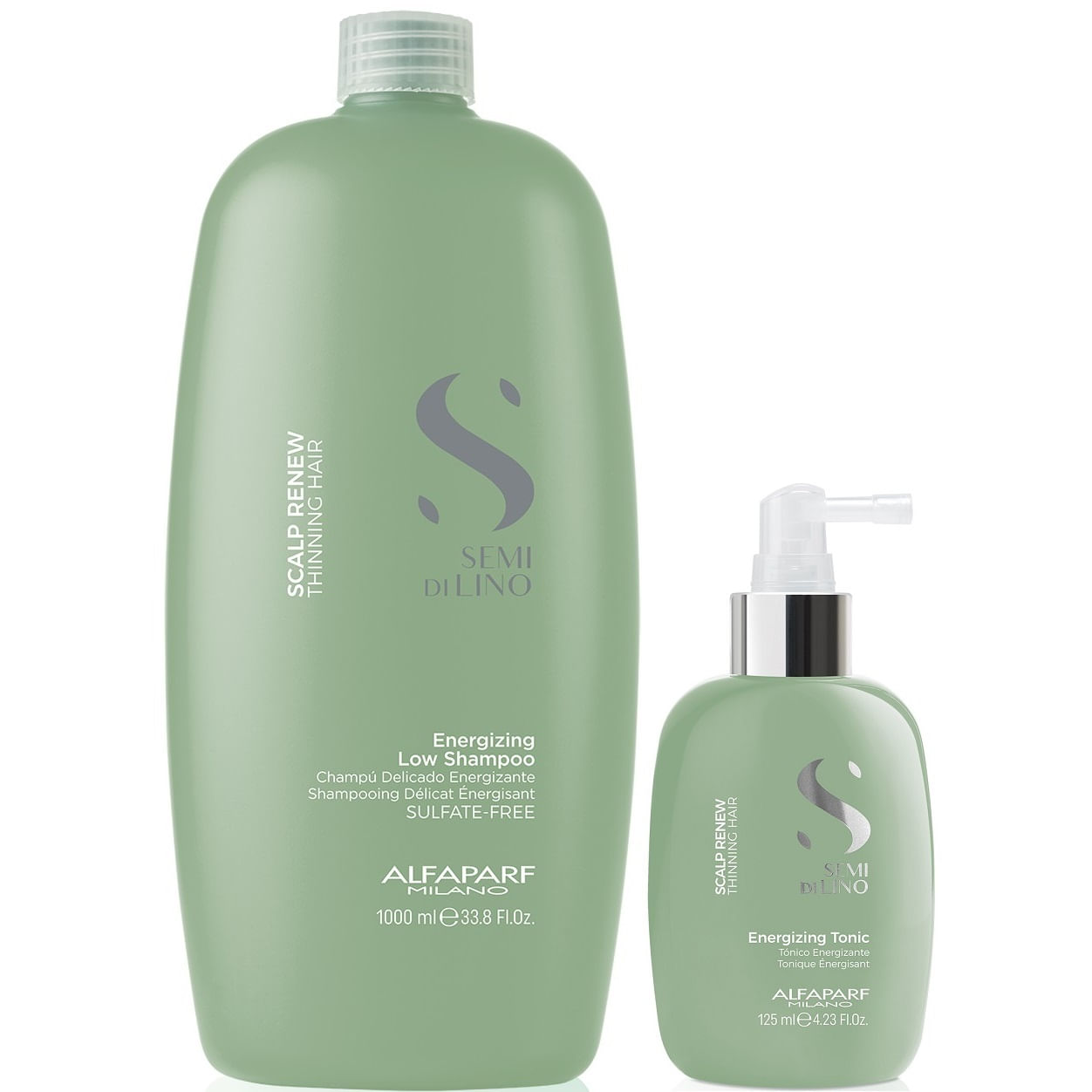Shampoo Anticaída 1000ml + Tónico Alfaparf Scalp Renew Hair Loss