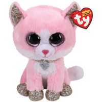 Peluche Ty Beanie Boos Fiona Gato Rosado Regular