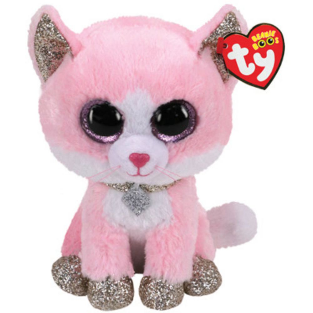 Peluche Ty Beanie Boos Fiona Gato Rosado Regular