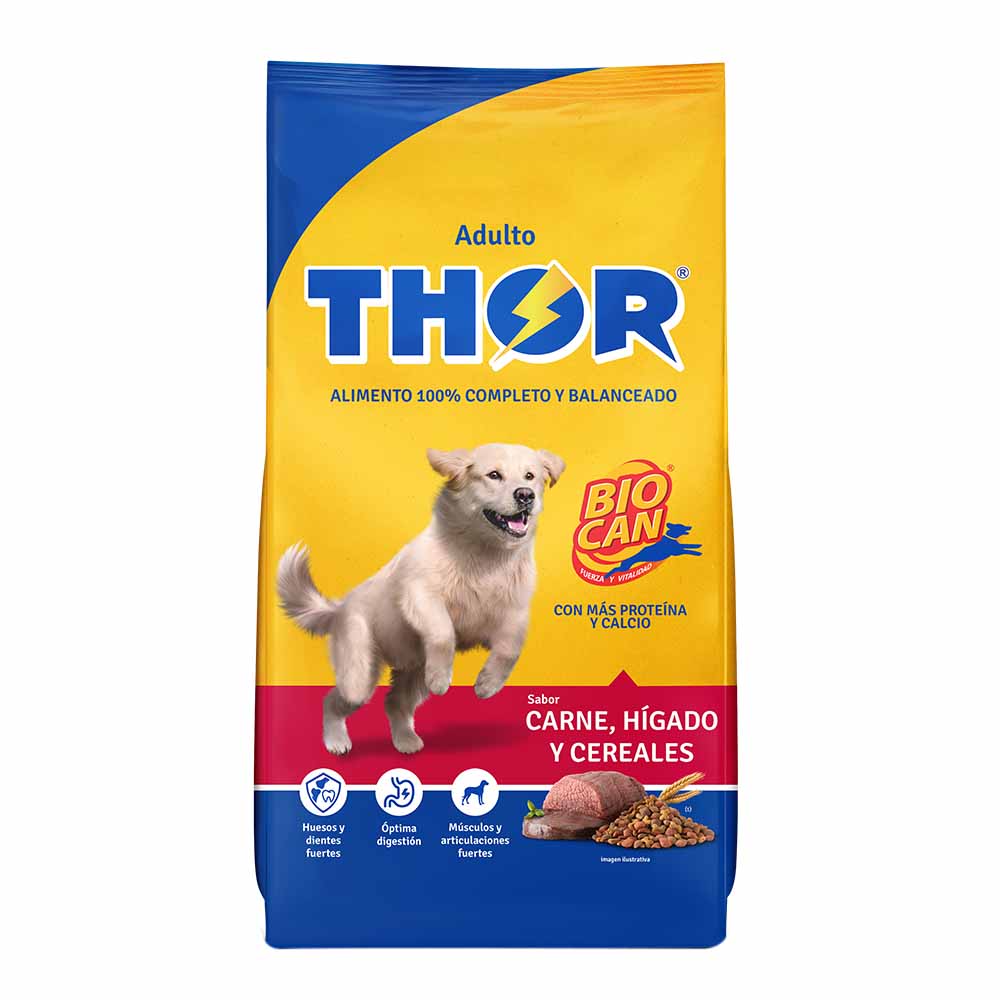 Comida para Perros THOR Adulto Carne Hígado Cereales Bolsa 25Kg