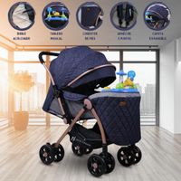 COCHE CUNA MUSICAL DE LUJO «SUMMER DREAM» EDICIÓN LIMITADA AZUL
