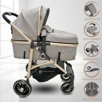COCHE CUNA MOISES EBABY «CARRI DELUXE» BEIGE