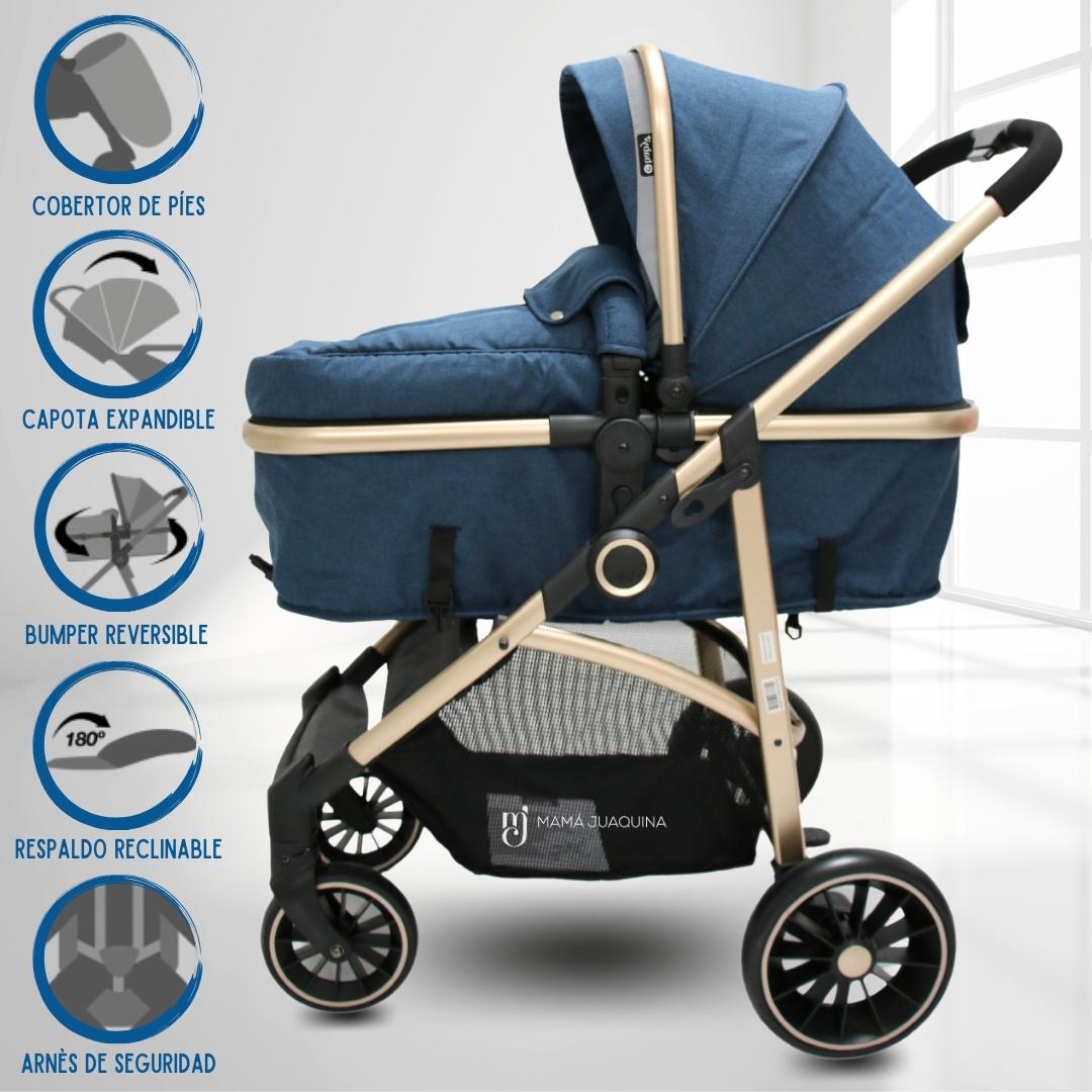 COCHE CUNA MOISES EBABY «CARRI DELUXE» AZUL