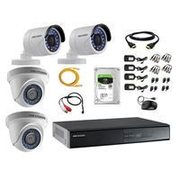 Kit 4 Cámaras de Vigilancia Hikvision Full Hd 1080P 2Tb P2p Kit de Micrófono