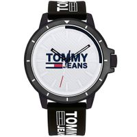 Reloj Tommy Hilfiger Jeans 1791828 Correa de Silicona Negro