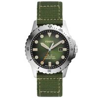 Reloj Fossil FB-01 FS5863 Fecha Acero Inoxidable Correa de Nylon Verde