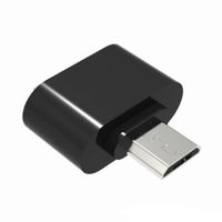 Convertidor Adaptador Otg Micro Usb Macho A Usb 2.0 Hembra - Negro